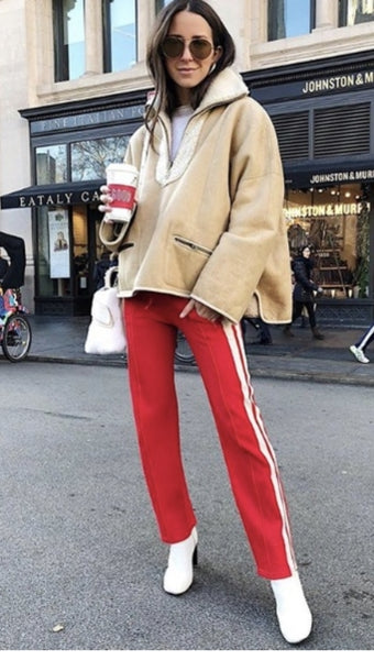 Preloved Isabel Marant Etoile red stripe jogger