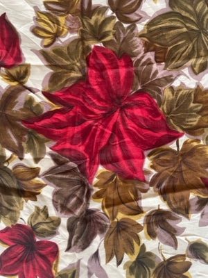 Preloved Square Autumnal leaf print scarf