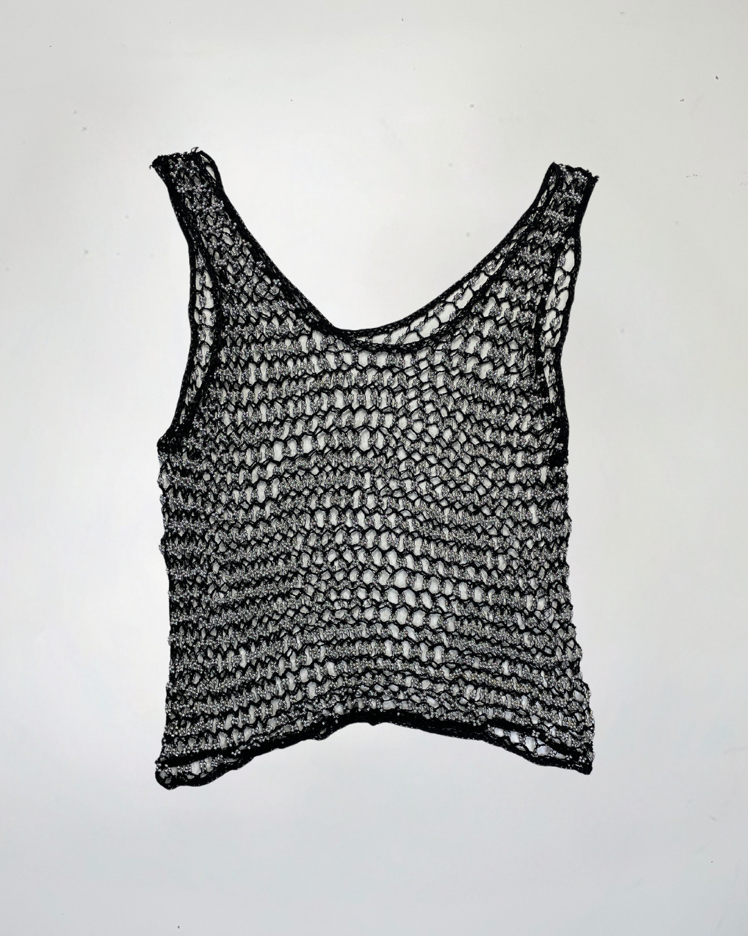 second hand Unknown Black Beaded Vest Top 30 OWNI