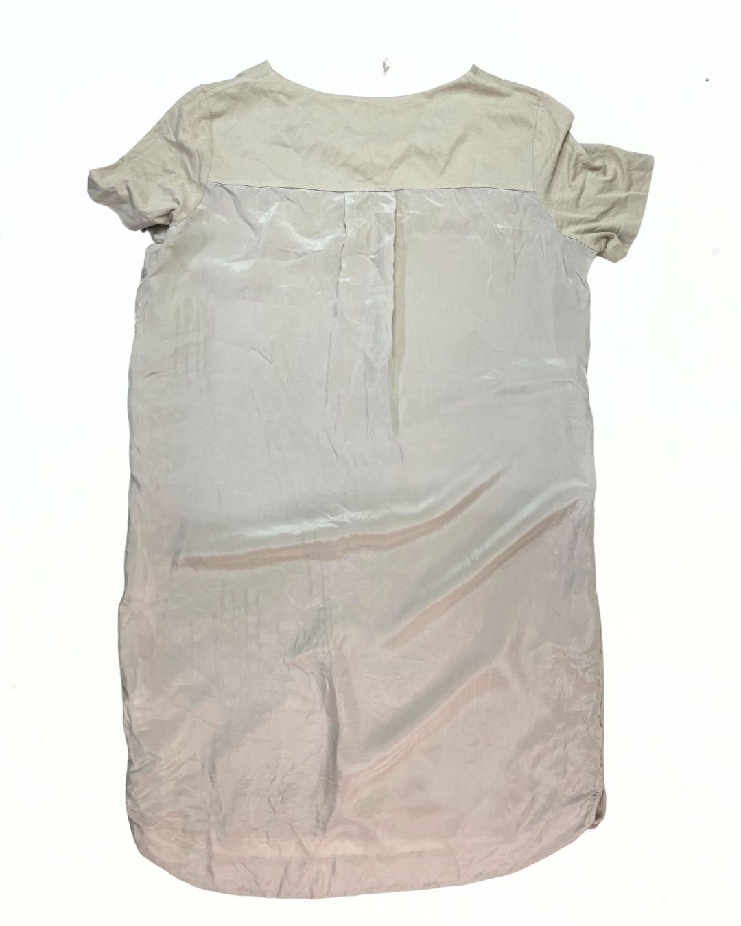 second hand Cos Cos Beige Tshirt Dress With Silk Back Size M 12 OWNI