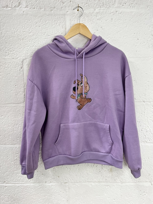 Preloved Lavendar Scrappy Doo Print Hoodie in size 12