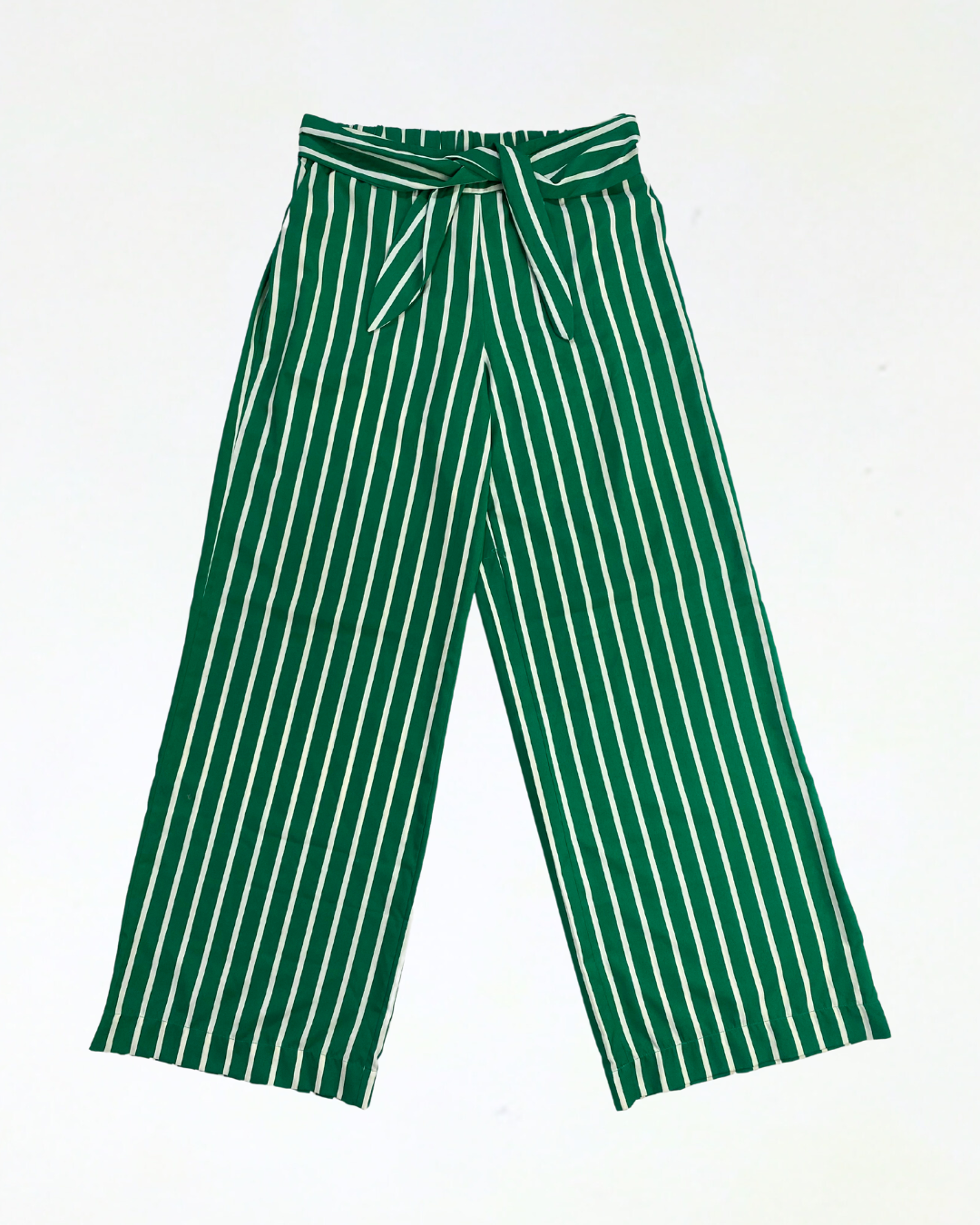 Mango Green Striped Trousers