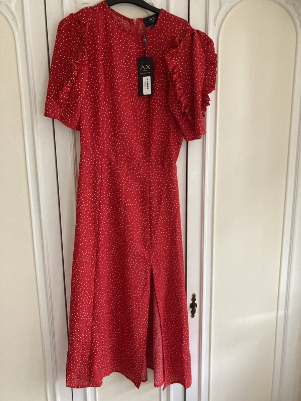 Preloved Red polka dot dress, brand new with tags