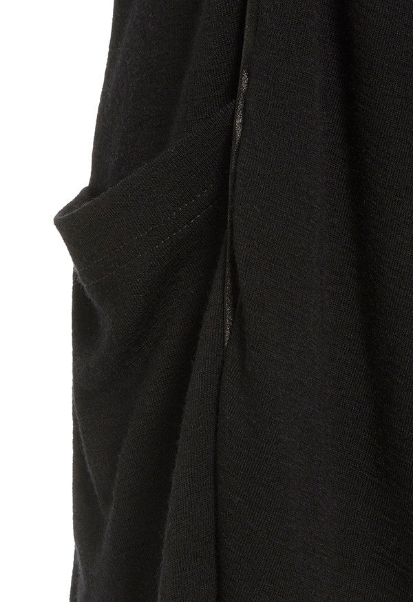 Preloved Black Merino Wool Cardigan