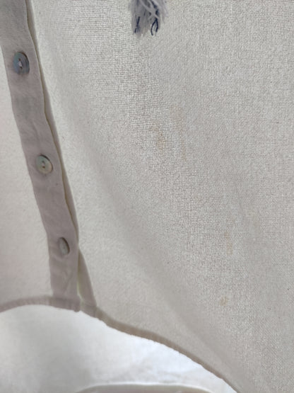 Preloved Embroidered white top