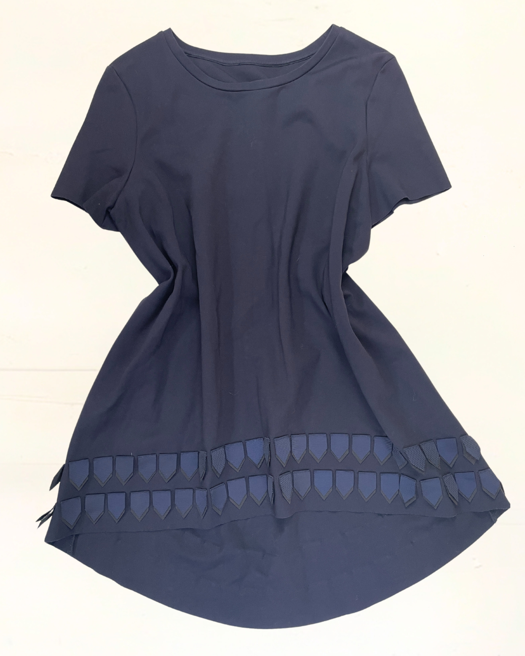 second hand Cos Navy Aline Dress With Aplique Details 30 OWNI second hand Cos Navy Aline Dress With Aplique Details 30 OWNI