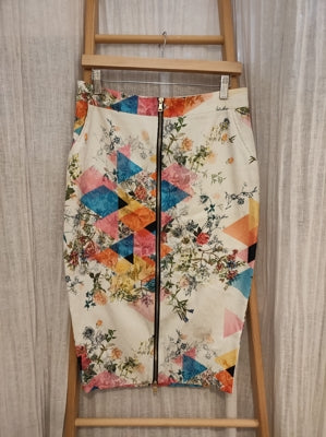 Preloved Floral print pencil skirt