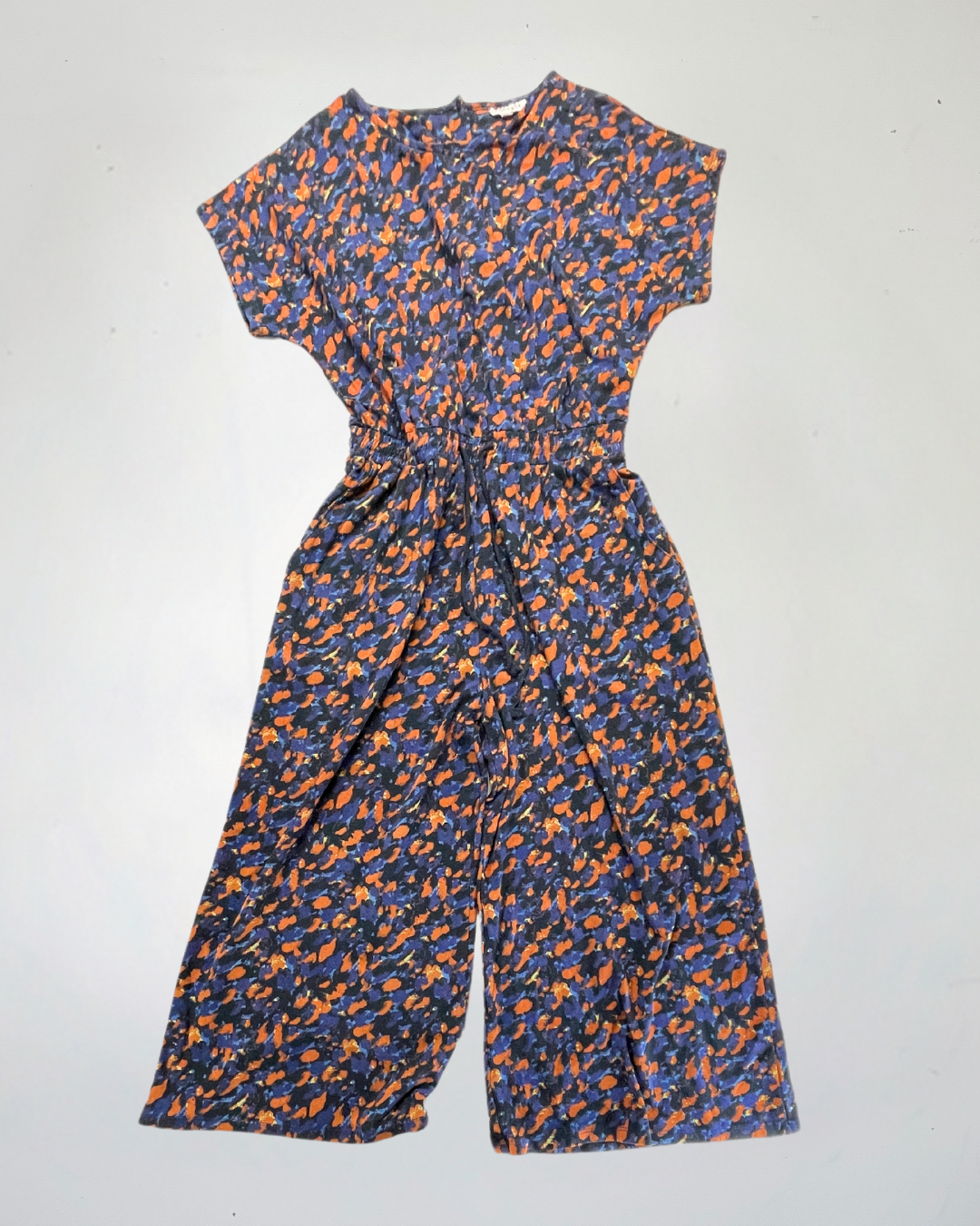 second hand Thought Navy and Red Patterned Jumpsuit in size XS 15 OWNI