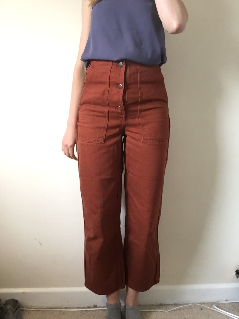 Preloved Burnt orange high waist trousers