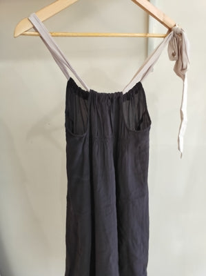 Preloved Silk Draw String Halter Dress