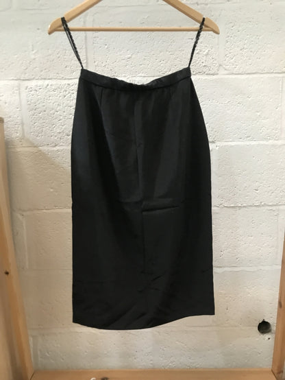 Preloved Black Silky Vintage Skirt
