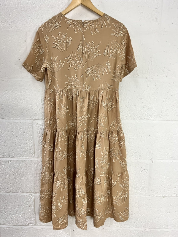Preloved Tiered sleeved floral print midi dress