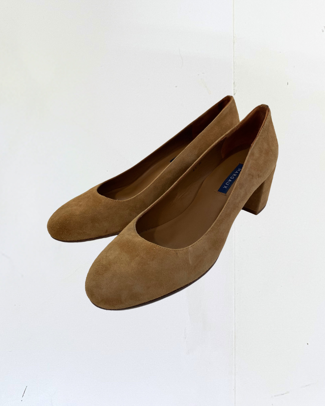 Margaux Suede Block Heel Court Shoe Size 6