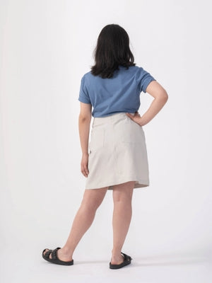 Preloved SAMPLE Sand Linen Mini Skirt