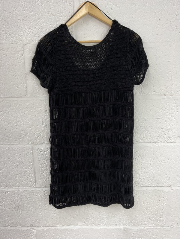Preloved Black Knitted Dress in size
