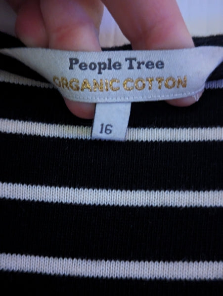 second hand People Tree People Tree striped midi dress, size 16  15 OWNI