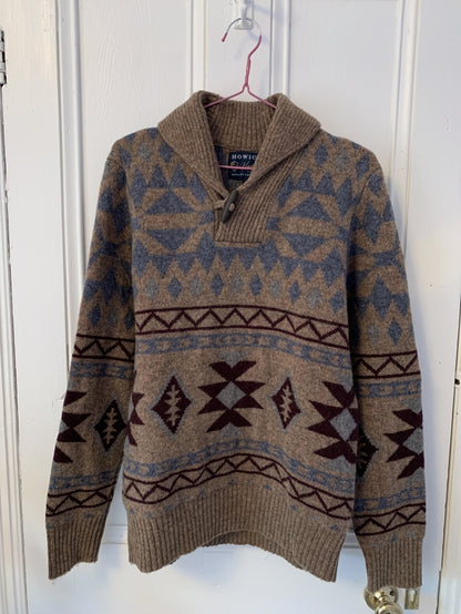 Preloved Geometric wool sweater