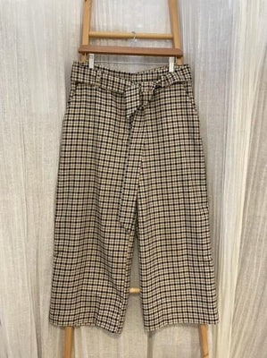 Preloved Houndstooth tie waist trousers