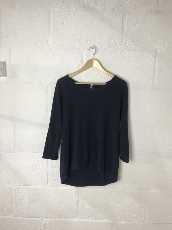 second hand Stanley &amp; Stella Navy 3/4 Sleeve Top  5.0 OWNI