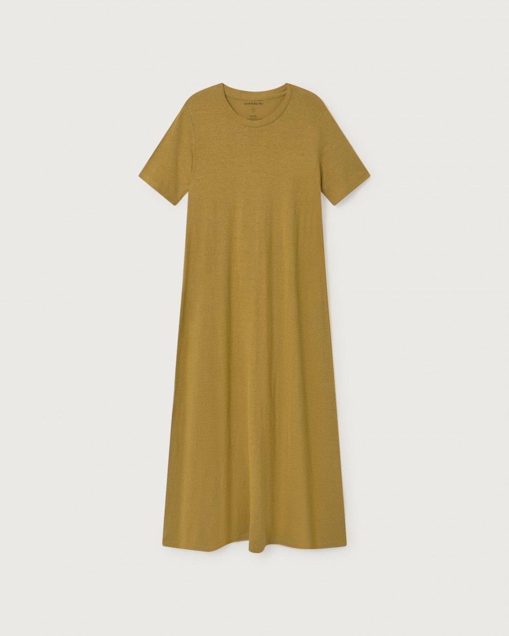 Preloved Oueme Hemp Dress in Mustard