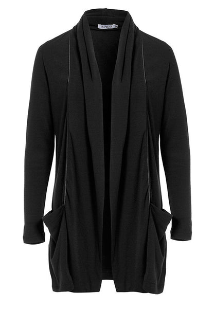 Preloved Black Merino Wool Cardigan