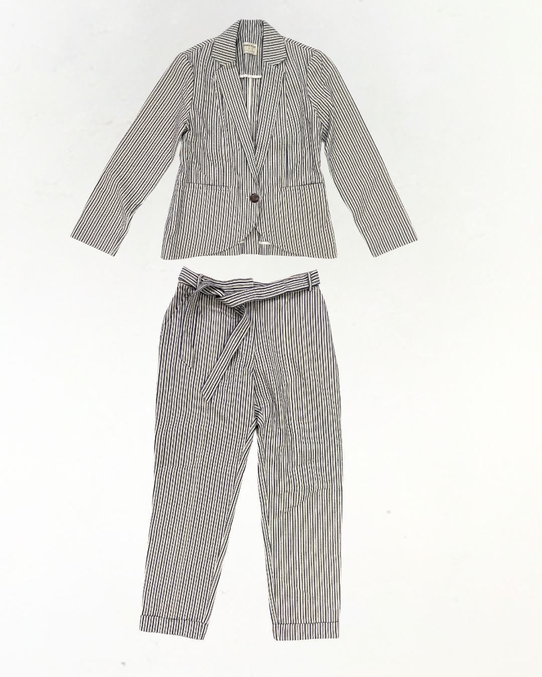 People Tree Striped Cotton Suit